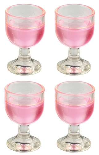 Rose Goblets, 4 pc.